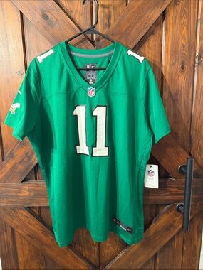 Nike women’s Eagles Green #11 Brown Football Jersey